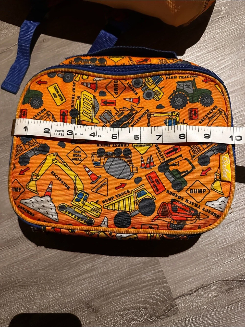 Bixbee Orange Construction Trucks Backpack and Lunchbox Set